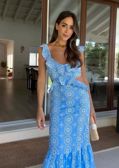 Camila | Ruffled Maxi Dress