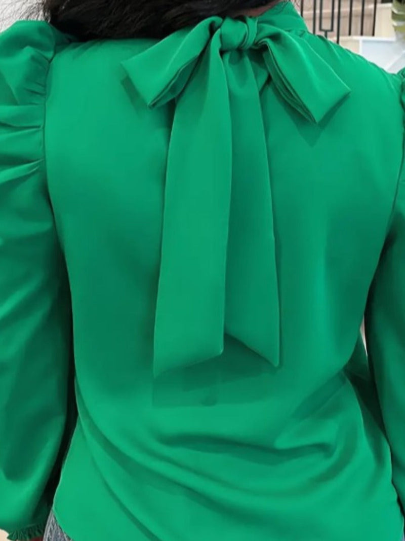 Turtleneck Ruffle Design Blouse Bo305