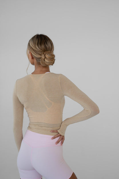 Wrap Blouse - Beige