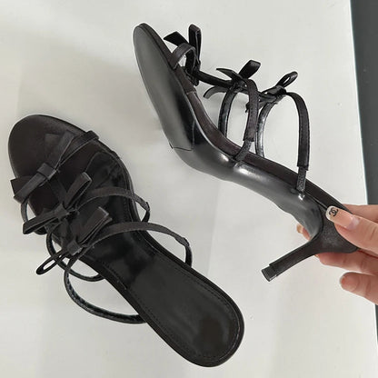 Design Narrow Band Summer Beach Stripper Slippers Slides Shoes Low Heel Pumps