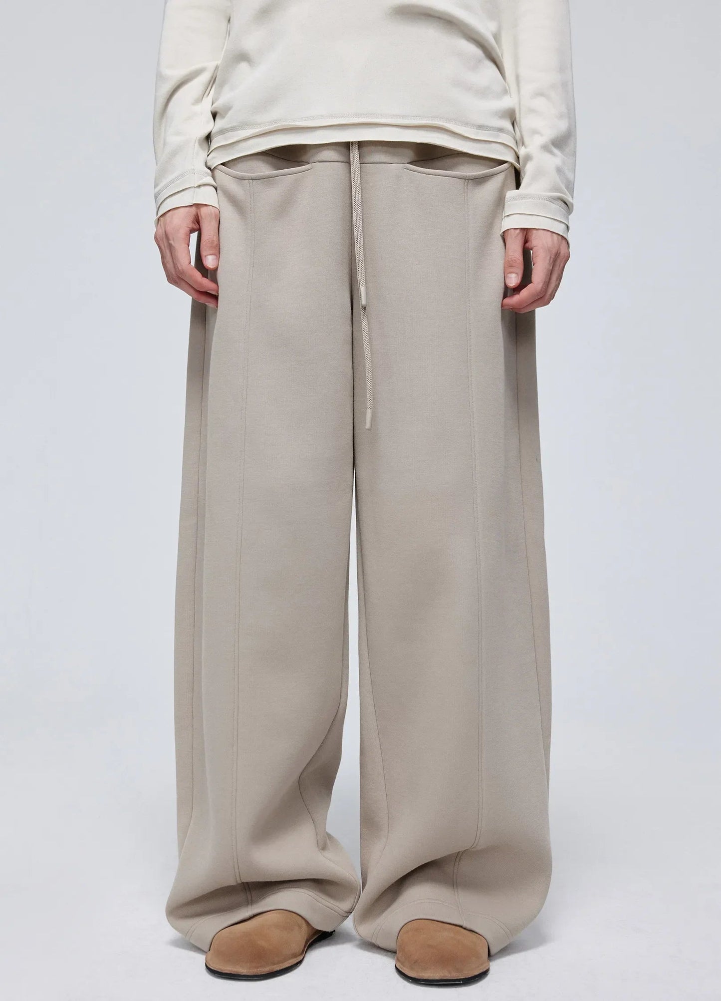 Embossed Logo Wide-leg Sweatpants