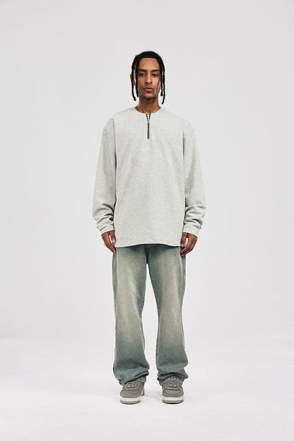 Quarter Zip Waffle Sweatshirt