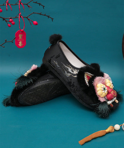 Style Splicing Tiger Head Shoes Embroidered Soft Sole Tq038