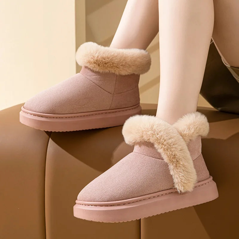 Fur Fluffy Cozy Soft Plush Fuzzy Snow Boot