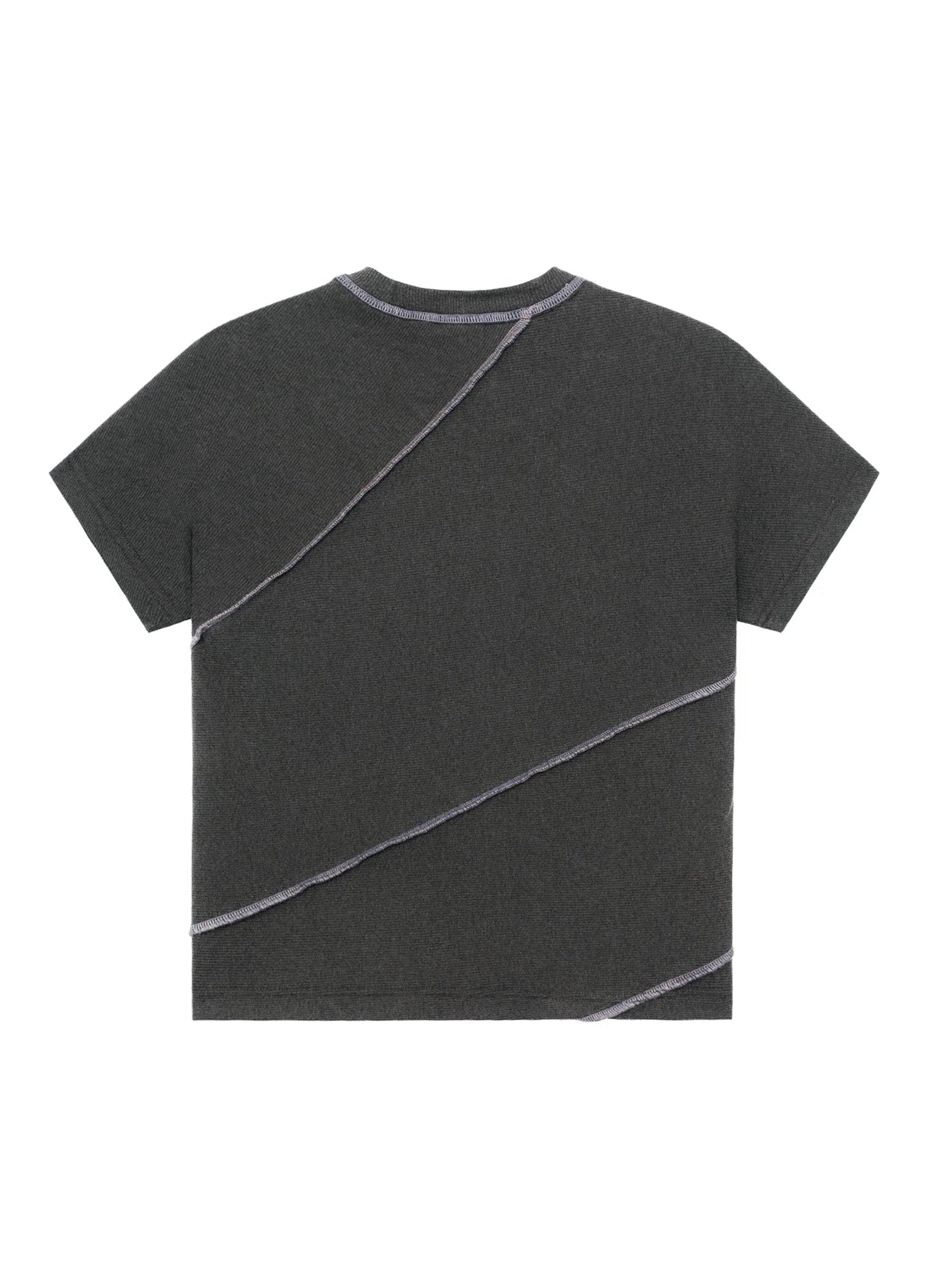 Ribbed T-shirt With Contrast Stitching