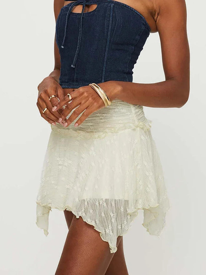 Fairy Grunge Layered Ruffle Skirt