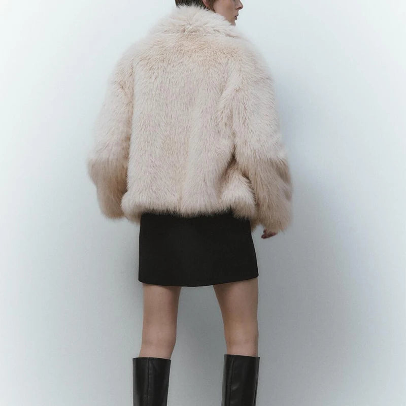 Fake Fox Fur Ins Short Big Collar Cool Fur Coat