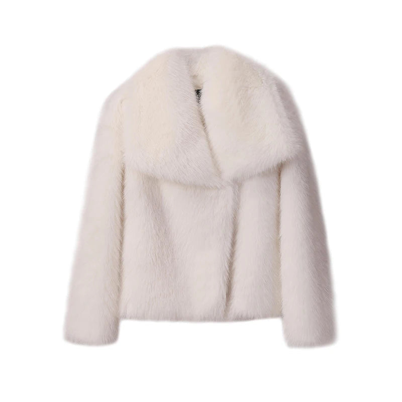 Fake Fox Fur Ins Short Big Collar Cool Fur Coat