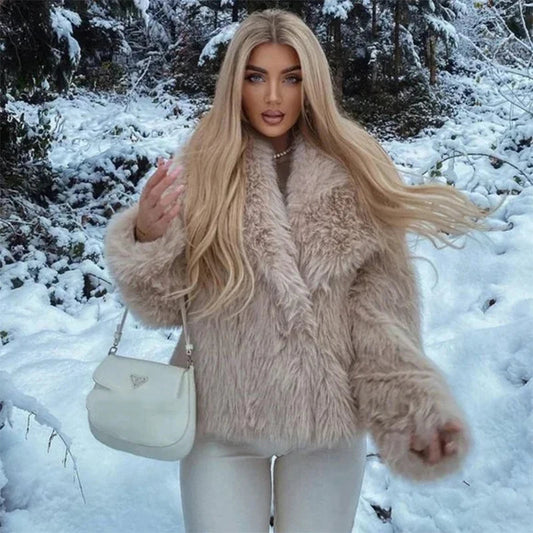 Fake Fox Fur Ins Short Big Collar Cool Fur Coat