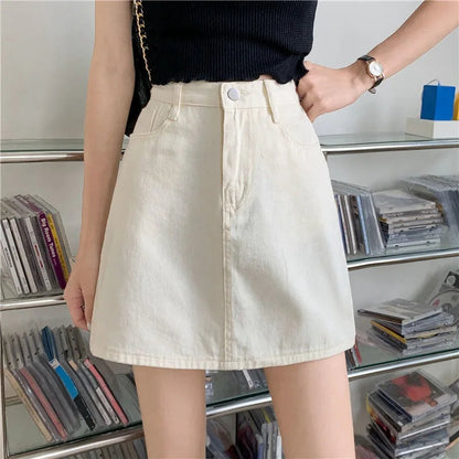 Denim High Waist Slim Retro Small Sheath Skirt
