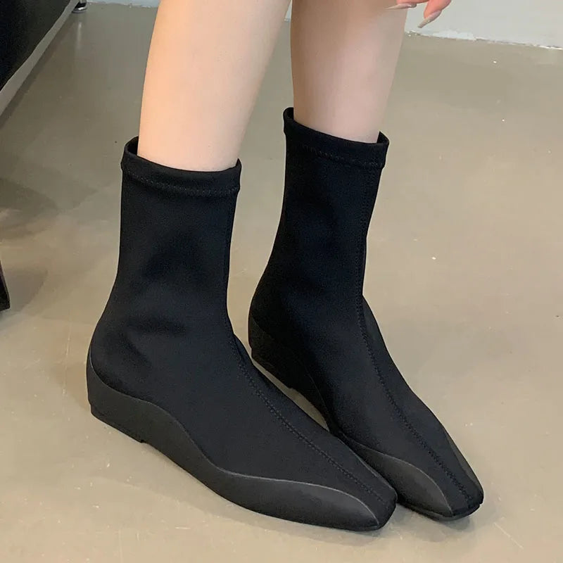Elastic Ankle Sock Slip on Height Increasing Stretch Ankle Boot