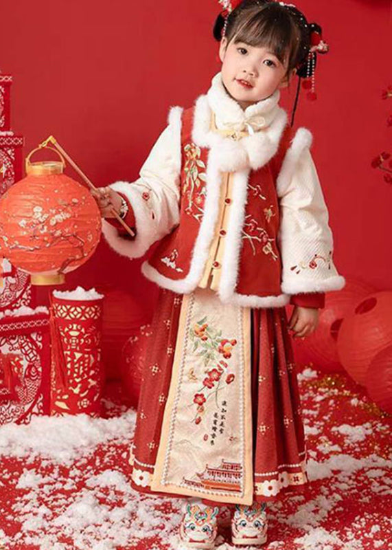 Turtleneck Warm Fleece Coats Fur Collar and Maxi Skirts Two Pieces Set Winter Tr009