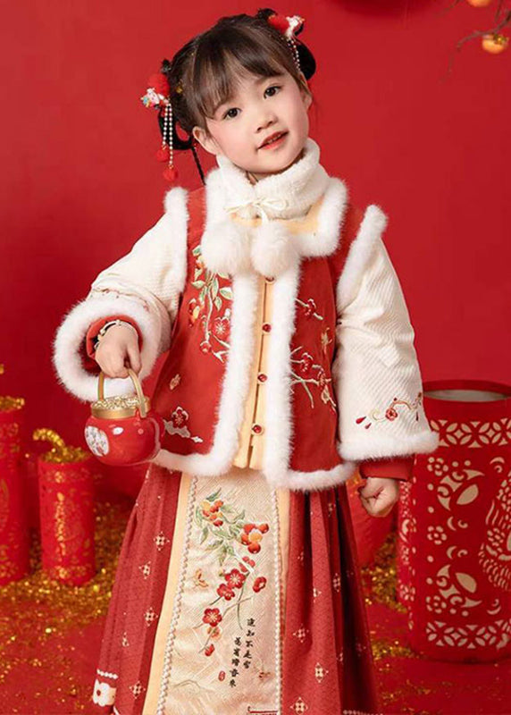 Turtleneck Warm Fleece Coats Fur Collar and Maxi Skirts Two Pieces Set Winter Tr009