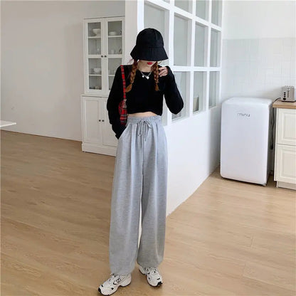 Loose Thin Gray Sporting Sweatpants