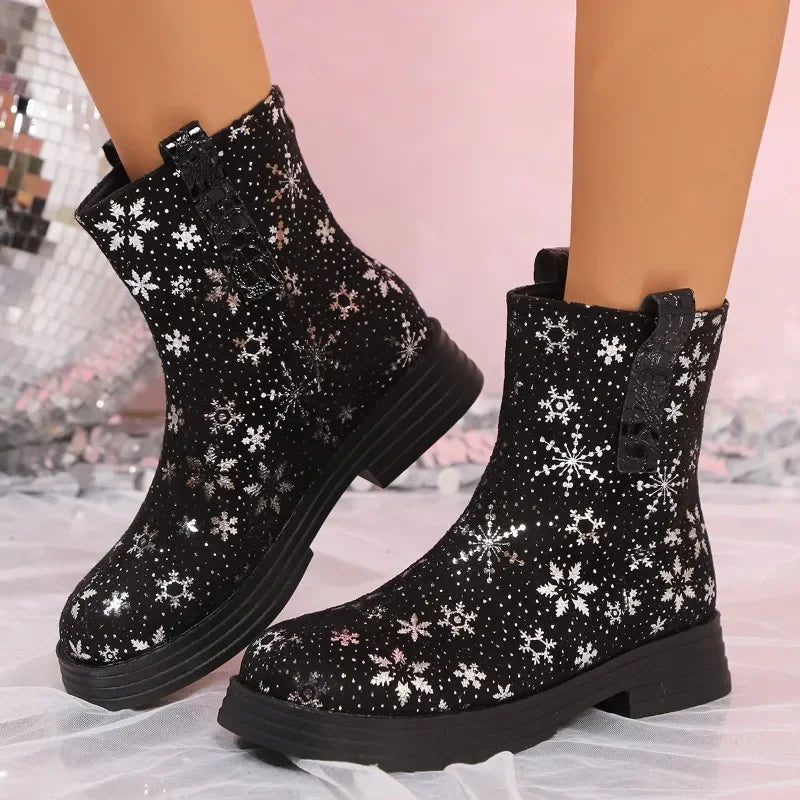 Shoes Female Winter Latest Designer ’s Boots and Versatile Punk Goth Shoes Botas Altas Plataforma Mujer