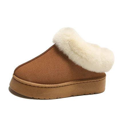 Faux Fur Winter Boots for Non Slip Snow Boots Plush Warm Short Boot Comfortable Warm Platform Shoes