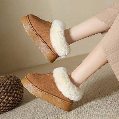 Faux Fur Non-slip Warm Short Comfortable Platform Snow Boot