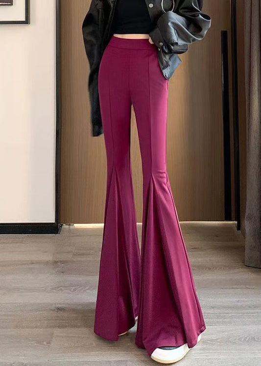 Fine Rose Silm Fit Spandex Flare Bottoms Pants Spring Yp035
