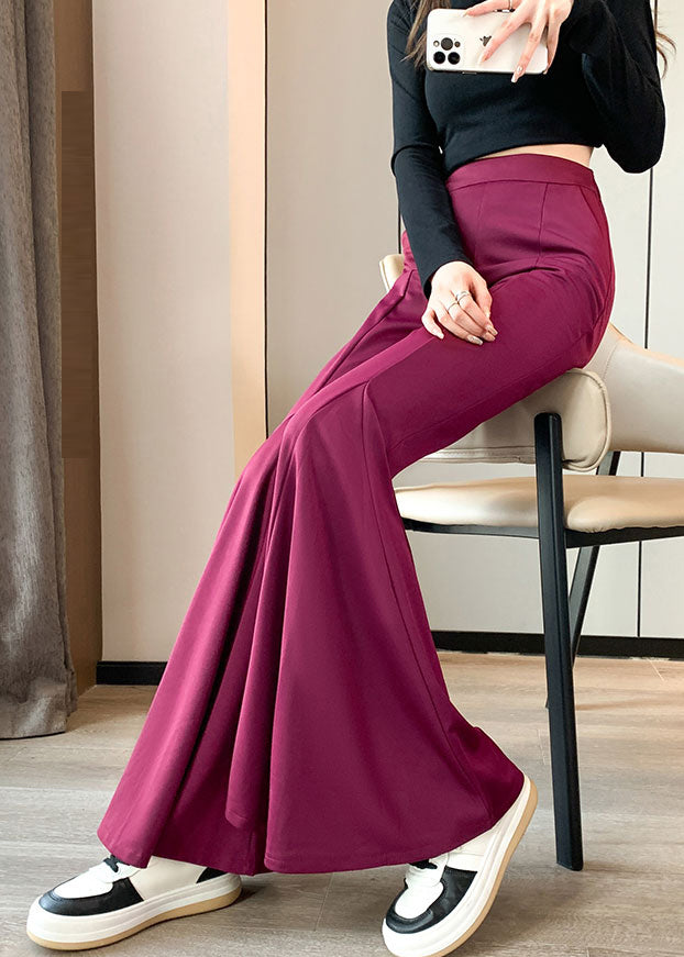 Fine Rose Silm Fit Spandex Flare Bottoms Pants Spring Yp035