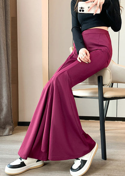 Fine Rose Silm Fit Spandex Flare Bottoms Pants Spring Yp035