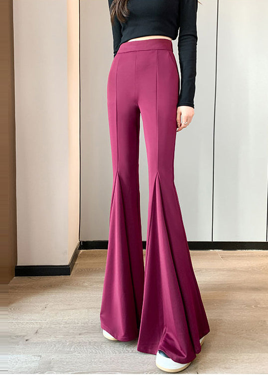 Fine Rose Silm Fit Spandex Flare Bottoms Pants Spring Yp035