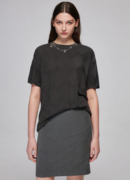 Charcoal Pencil Mini Skirt