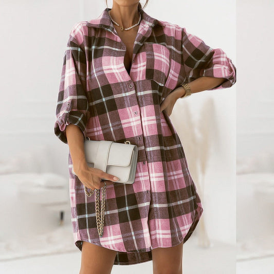 Retro Plaid Blouse