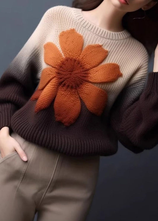 Gradient Color Cozy Knit Pullover Sweaters Winter Wx024
