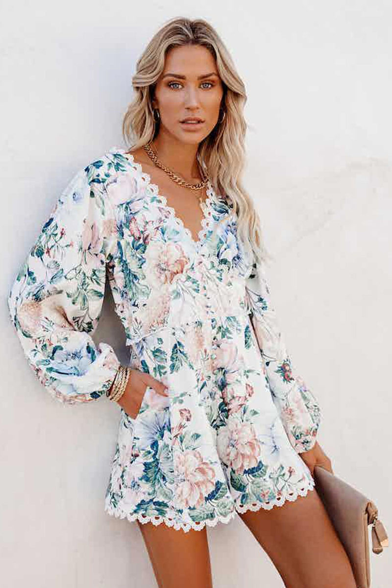 Pocketed Crochet Rompers