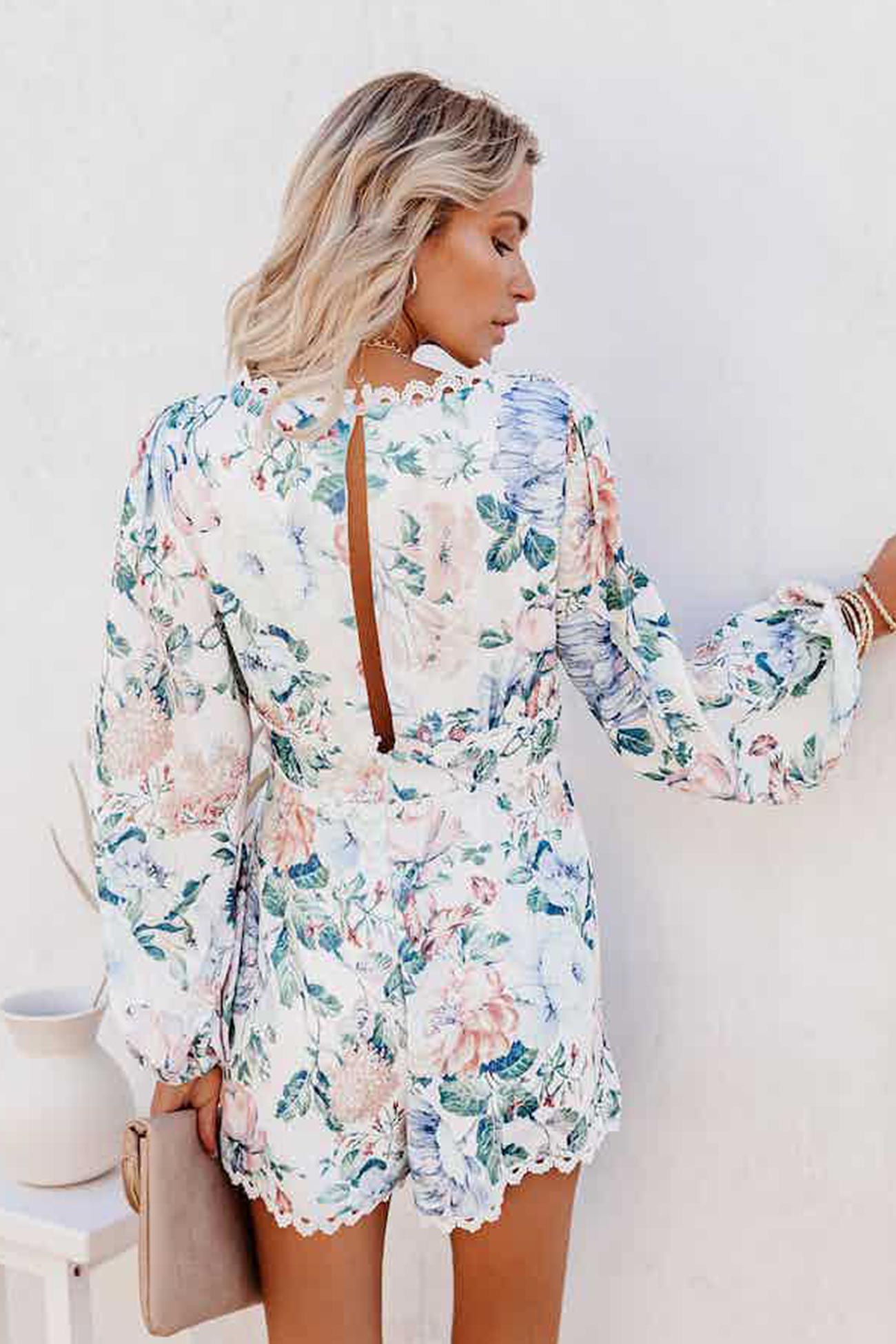 Pocketed Crochet Rompers