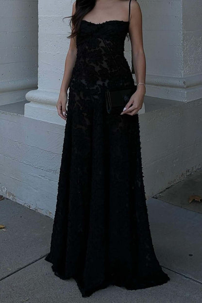 Jacquard Tassel Lace Up Maxi Dress
