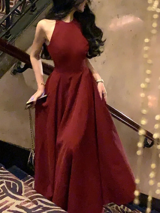 France Evening Party Long Dresses for Sleeveless A-line Princess Wedding Prom Robe New Spring Vestido Mujer