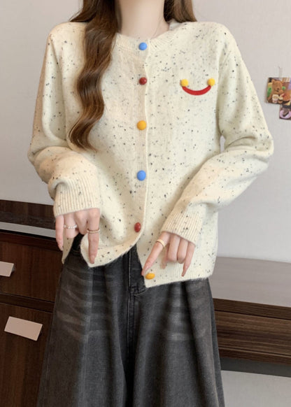 French Red O Neck Button Knit Cardigans Winter Rg020