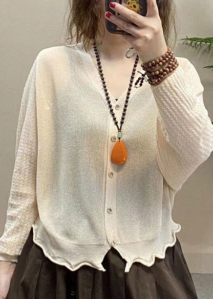 Simple Pink V Neck Button Ice Silk Upf 50+ Coat Summer Bv083