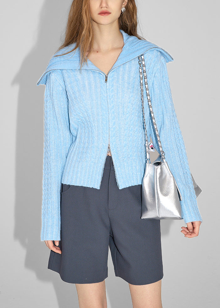 French Rose Zip Up Patchwork Woolen Loose Coat Spring Tq023