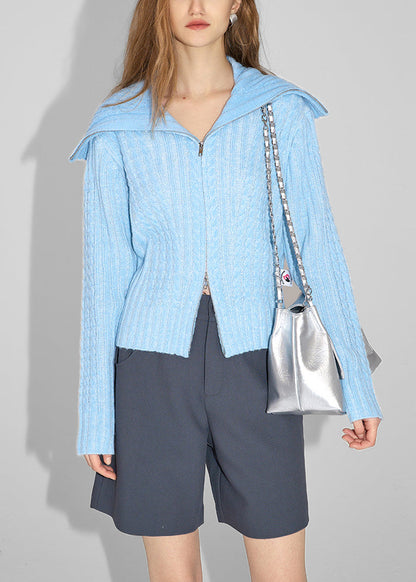 French Rose Zip Up Patchwork Woolen Loose Coat Spring Tq023
