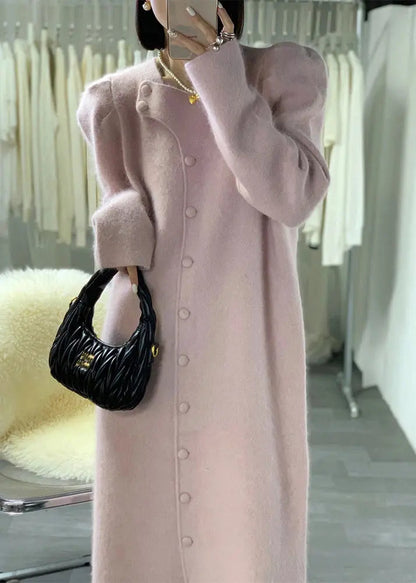 Puff Sleeve Button Woolen Coat Winter