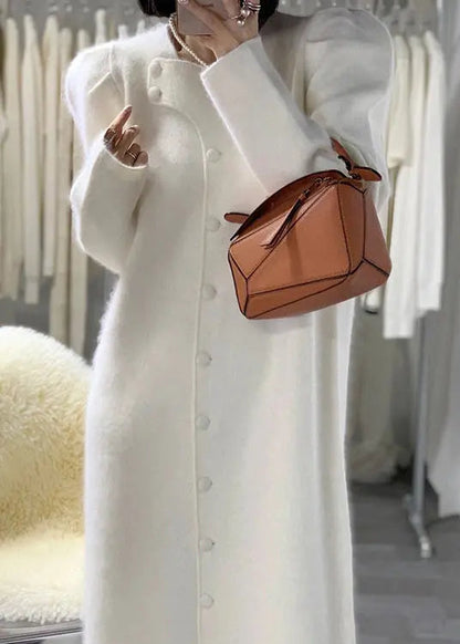 Puff Sleeve Button Woolen Coat Winter