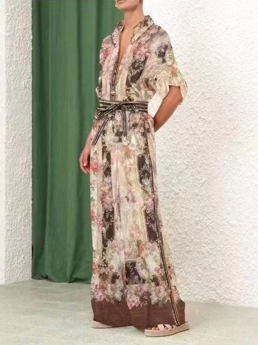 Print Shirt and Pant Coord Set