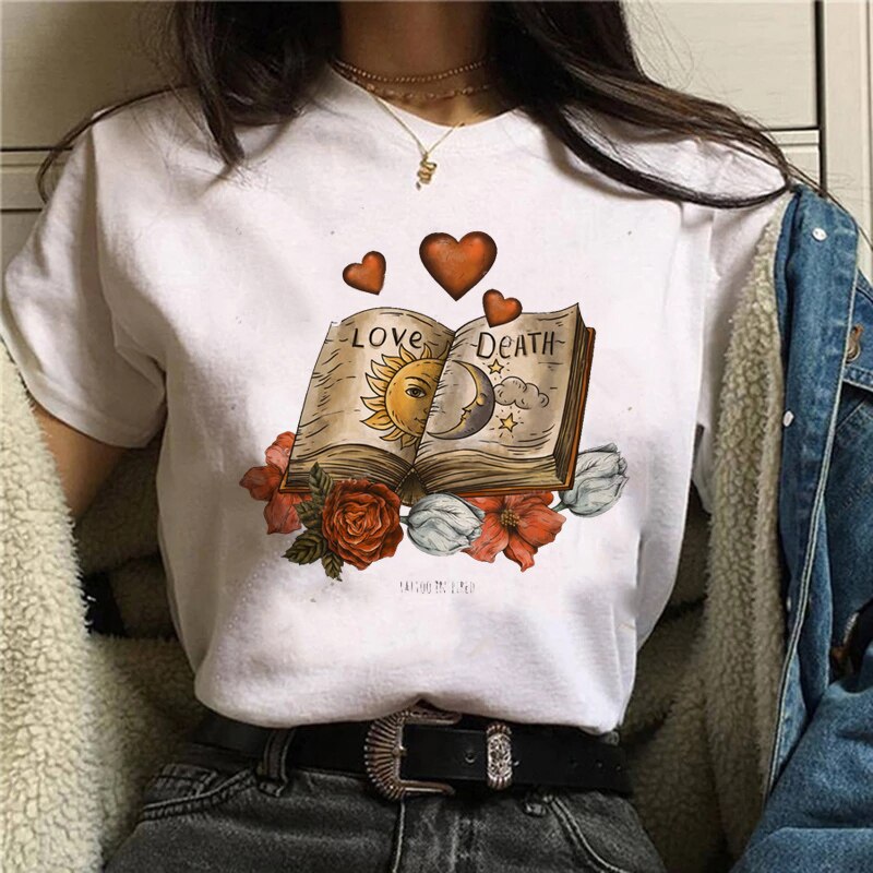 Funny Mushroom Print T-shirt Versatile Top T-shirt