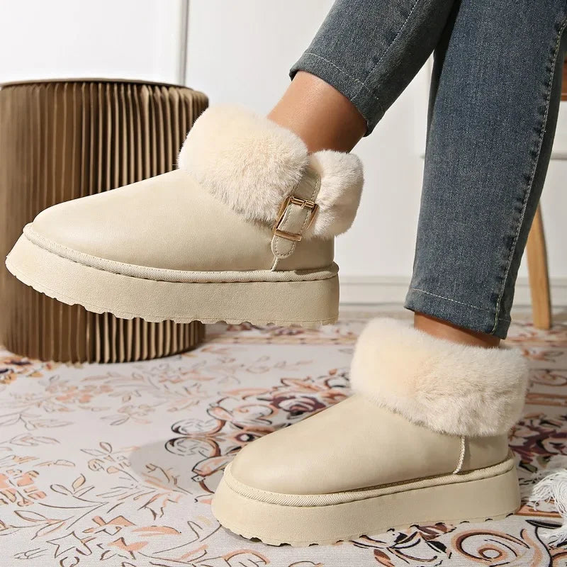 Furry Plush Warm Newest Comfortable Non-slip Thick Bottom Snow Boot