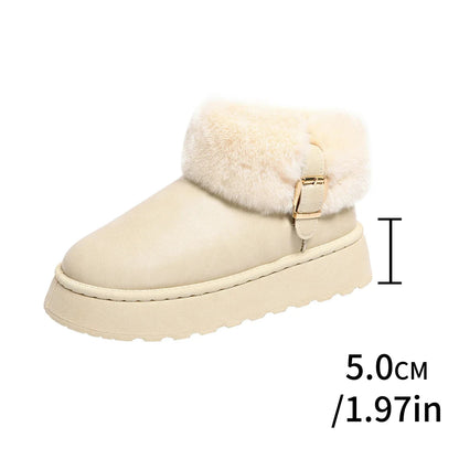 Furry Furry Shoes Newest Design Boots Winter Plush Warm Snow Boots Non-slip Thick Bottom Cotton Boot