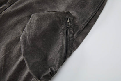 Multi-pocket Crinkled Drawstring Cargo Pants