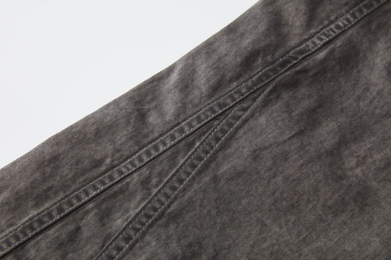 Multi-pocket Crinkled Drawstring Cargo Pants