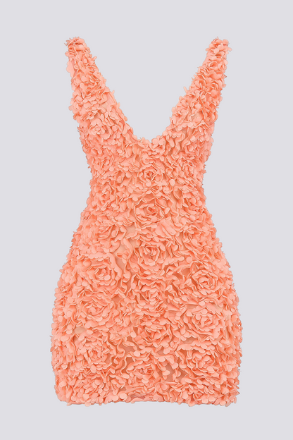 Gaëlle Plunge Neck Mini Dress