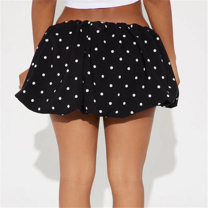 Dot Pattern Low Rise Skirt