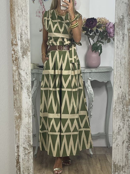 Geometric Printed Skirt