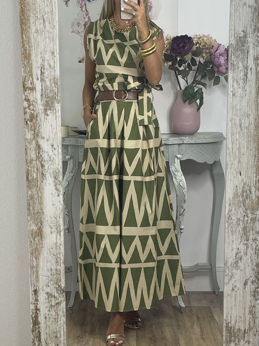 Geometric Printed Skirt