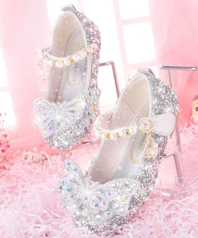 Shoes Strap Girl Nail Buckle Crystal Pink Baby Bead Princess