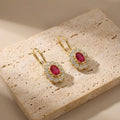 Golden Geometric Sparkle Hoop Earrings